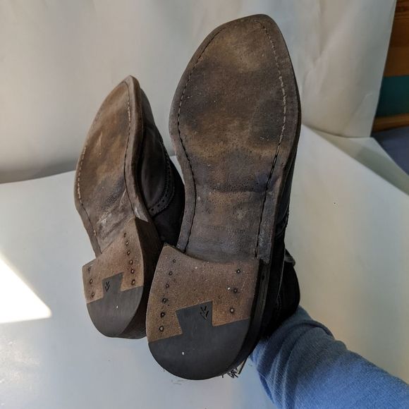 John Varvatos canvas leather distressed boots 8.5 in EUC - Picture 7 of 7